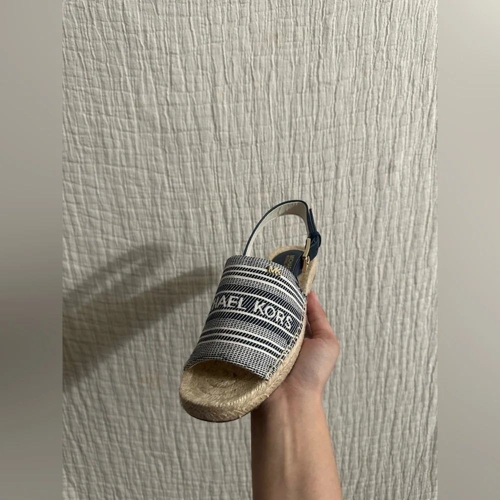 Michael Kors Striped Espadrilles Sandals Sz 7